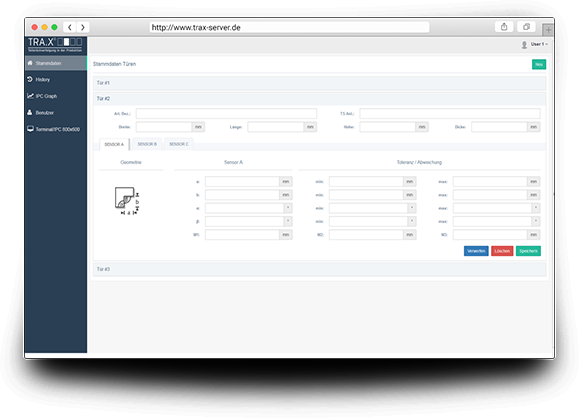 TRA.X Traceability Software: Screenshot 2